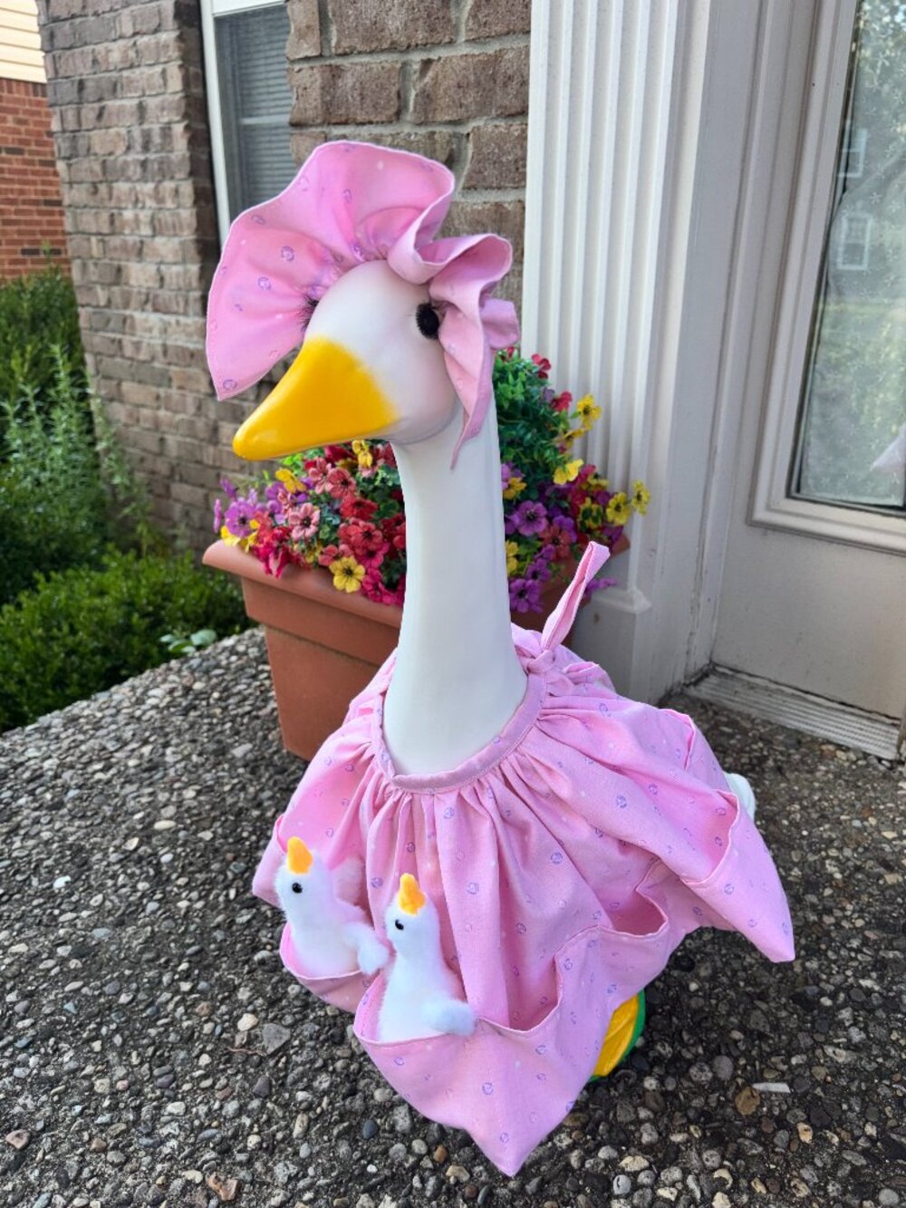NEW Handmade Halloween Nanny Mommy & Twinn Babies Pink Apron Bonnet Outfit Set